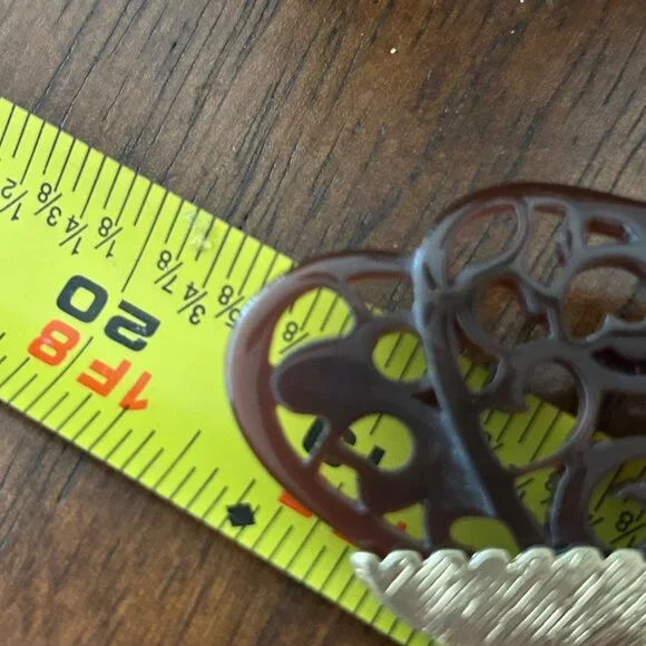 Vintage Anthropologie Butterfly Pendant Necklace Brown Filigree Wings Gold-Tone - Picture 15 of 15